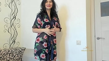 Preview 1 of Nigro Xxx Sex Videos - MILF in black stockings remotely wants to be fucked by her lover&#039_s young dick / Angela-MILF