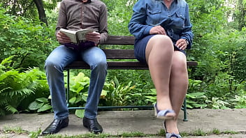Preview 1 of Indian College Girl Xx Desi - Pantyhose princess pissing in the park while I watch
