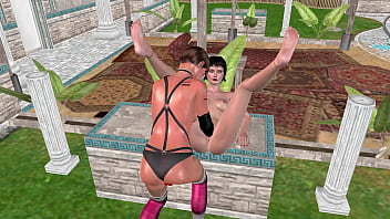 Preview 1 of Real For Money Sex Czech Street - 3D Animated Sex Video - Lesbian Girl Fisting in laying on table