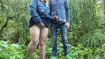 Preview 4 of Sex In School Unifrom - Unfamiliar milf in pantyhose masturbating milked my dick in outdoor