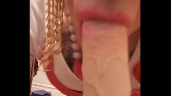 Preview 4 of Xxx Bf Hd Girl Bf Boy Oil - Christine sucks first dildo