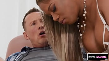Preview 2 of Korean Baby Girl - SacredShemale.com - Ebony trans nurse Jexxxica Blake barebacks a patient
