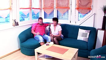 Preview 1 of Boy Kiss Girl Boob - GERMAN MATURE GRANNY SEDUCE NEIGHBOR TO FUCK IN VINTAGE PORN