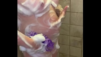 Preview 1 of Xxx Sax Move Mom - Pierced Wife Taking a Shower,  Getting Pissed on,  and then Cumming Hard - Part 1