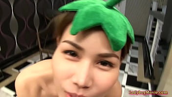 Preview 1 of Xxx Cvgi Shjk - Ladyboy Grace Gives POV Guy A Blowjob And Gets Mouthful