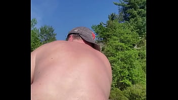 Preview 4 of Skyip Vidio Beeg Sl - Public bubble butt str8 dude in boat on LAKE horny naked n really wired.