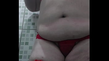 Preview 1 of Ssbbw 4 - Provando a primeira calcinha fio