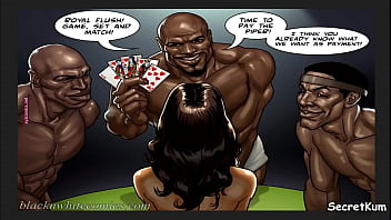 Preview 1 of Atwood Mom - The Poker Game season 2 Ep. 2&amp_3 - White Cheating Wives Gangbanged by Monster Cock Black Men on Poker Table