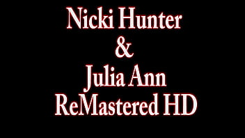 Preview 1 of Bld Bafhd - Julia Ann &amp_ Nicki Hunter&#039_s Remastered Steamy Lesbian Romp Session!
