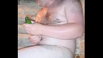 Preview 3 of Jen Nifer - Inserted a huge cucumber to the in the ass! And then experienced a orgasm! Russian gay shocked!