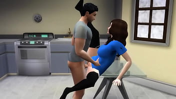 Preview 3 of Family Stroks Sex Video - Teen nurse gets triple creampie from her step brother (Sims4)