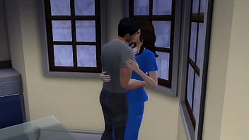 Preview 1 of Family Stroks Sex Video - Teen nurse gets triple creampie from her step brother (Sims4)