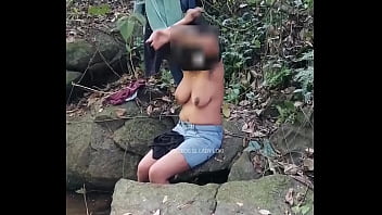Preview 1 of Suny Levon Xxx Porn - Janaki Risky public outdoors shower in natural waterfall
