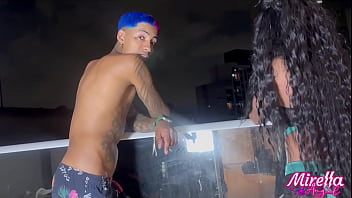Preview 1 of Sapna Hot Sex Video Gread B - A PUTA DEU NA VARANDA PRO MEIO IRM&Atilde_O ENQUANTO O NAMORADO CORNO TOMAVA BANHO,  ELA SEMPRE FAZ ESSAS PUTARIA ESCONDIDO DELE, 