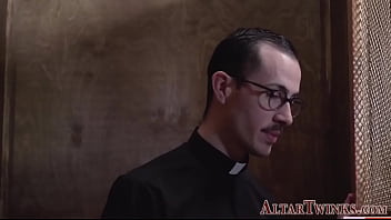 Preview 1 of Erotic Fair - Catholic stud gets ass jizzed in