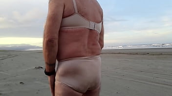 Preview 2 of Hotel In Veter - Almost Caught at the Beach Cumming in Lingerie