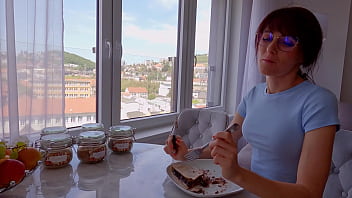Preview 1 of Man Sell His Girlfriend - BEST PANCAKES EVER !!! Hard FACESITTING and PUSSY POUNDING until MASSIVE CREAMPIE !!! Mr Pussy Licking