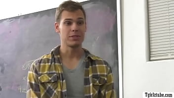 Preview 1 of Littlest Sex - TS teacher assfucked by handsome student