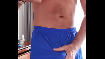 Preview 2 of Extara Large - Pervy Papi is on vacation and that always makes him extra horny! This time he&#039_s in his new blue silkies with boner bulge! ...