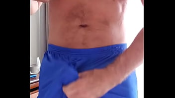 Preview 4 of Extara Large - Pervy Papi is on vacation and that always makes him extra horny! This time he&#039_s in his new blue silkies with boner bulge! ...