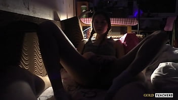 Preview 1 of China Bitch Free - POV. Young girl with pigtails couldn&#039_t resist of cock and do good blowjob and footjob and get semen. #amateur #homemade #skinny #young #step #stepsister #russiangirl #footjob #sexylegs #fitgirl #bj #blowjob #parentsnextdoor #cum #semen #pigtails #ski