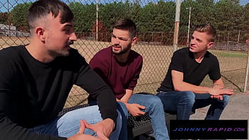 Preview 1 of Dog Xxxvideo Hd - Mind Blowing Anal Acrobatic Threesome - Mason Lear,  Tom Bentley - JohnnyRapid