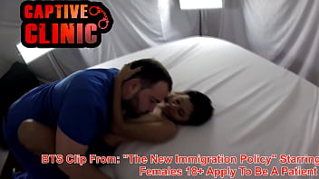 Preview 2 of Www Xyzsex Com - Naked Behind The Scenes From Sandra Chappelle The New Immigration Policy,  Chinese Food Takeout Interrupts The Scene Watch Entire Film At BondageClinic - Reup