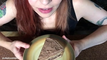 Preview 1 of Sunne Leone Xxxii Video - Cum Cake _) Caden Jerks Off onto a Slice and Aimee Eats It