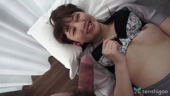 Preview 2 of Urdo Desi - Amateur Tokyo model,  Nagisa Katagiri strips naked for couch casting interview and sucks our cameraman&#039_s cock. UNCENSORED pussy fingering and pussy licking. pt2