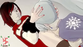 Preview 1 of Deflower A Virgin - Ruby Rose using Weiss&#039_ face as her personal onahole - SFMslayer