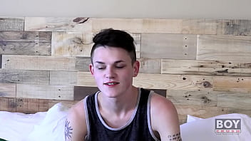 Preview 1 of Allin Li - Tattooed Avery Jones Cant Stop Stroking His Massive Dick