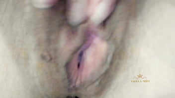Preview 3 of Xxx Vdis H - MILF jerking off hairy pussy while waiting for young husband&#039_s dick / Angela-MILF
