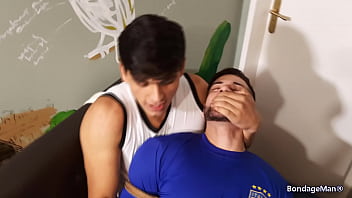 Preview 1 of Japani Xx Movez - Bondage Hotel series: Axel Franco fucking football player Leicy Sposito bound and gagged hepless |1