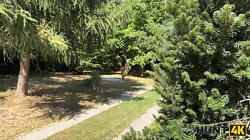 Preview 1 of Sex Famili 12 Yor - HUNT4K. Rough outdoor sex with a lot of cum between a teen and an older guy