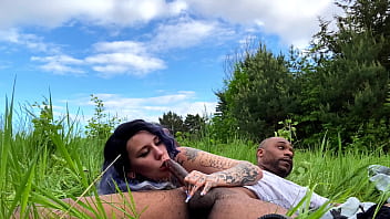 Preview 2 of Sunny Leone Mastrubasi - White Girl Fucks BBC In Forest (Full Video On Red)
