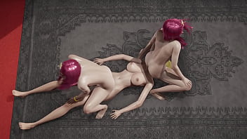 Preview 4 of Home Cagin Sister Sex - Devola &amp_ Popola X Commander Futa Threesome [Full Video]