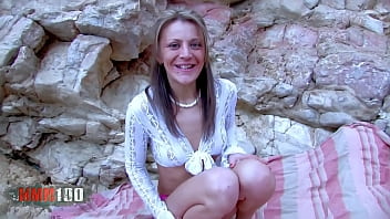 Preview 1 of Hard Fisti - Skinny spanish babe Sonia Lion fucked hard in the ass at the beach