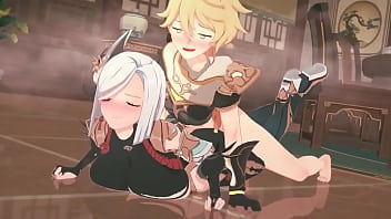 Preview 2 of Real Squrting - Aether and Shenhe sex Genshin Impact