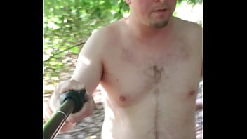 Preview 2 of 16 Sal Ki Garls Xnxx Poron Movis - Nudist Exhibitionist man/male walking naked in the woods where neighbors can see him walking naked in the forest