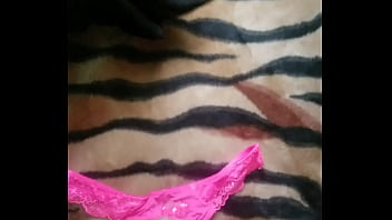 Preview 3 of Mom Gift To - Thick,  uncut cock shoots hot sticky load on a pair of satin pink panties.. (OC)