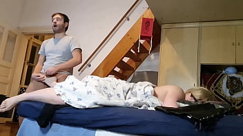Preview 4 of Xxxxbrazzer Downloads - Horny stepson cumming on his Mothers feet secretly in front &quot_hidden&quot_ cam (She know everything)