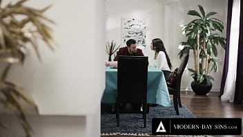 Preview 1 of Steep Mother Sex - MODERN-DAY SINS - MILF Rachael Cavalli Has NO IDEA Violet Starr Just SWALLOWED Her Husband&#039_s CUM!