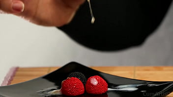 Preview 4 of Sexy Xxx Jangli Video - CFNM Handjob   cum on candy berries! (Cum on food 3)