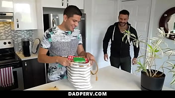 Preview 1 of Volleyball Pussy - Stepson Gives Best Service to His After a Shower - Teddy Torres and Alex Montenegro - DadPerv