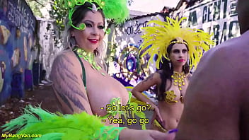 Preview 1 of Chubby Girl Forced - real bang van samba dancer carnaval anal orgy