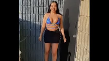 Preview 1 of Mom And Son Slips Bed - Flashing my titties in the parking lot
