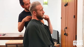 Preview 1 of Japanese Nurse Pissing - (Aitor Fornik&#039_s) Try To Give A Trim To His BF (Manuel Scalco) Gets Interrupted By A Pulled Out Dick - Reality Dudes