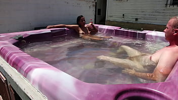 Preview 2 of Daddy Puts Dildo In Daughter - Dayanara Hot Tub MAIN 2
