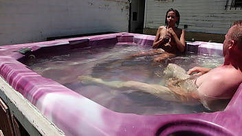 Preview 3 of Daddy Puts Dildo In Daughter - Dayanara Hot Tub MAIN 2
