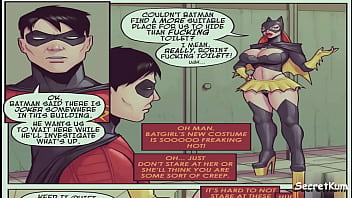 Preview 1 of Usshemale - Batgirl Loves Robin  - He couldn&#039_t resist her skimpy outfit and had to fuck her ass and pussy